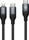 Nillkin Kabel Nillkin Data Cable DualPower 2w1 USB-C PD 3.0 100W, Lightning PD 27W black 1