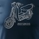 Topslang Koszulka motocyklowa z motocyklem Simson skuter SR50 męska granatowa REGULAR M 1