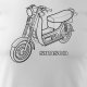 Topslang Koszulka motocyklowa z motocyklem Simson skuter SR50 męska biała REGULAR S 1