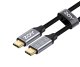 Kabel USB ZOY USB-C - USB-C 1m Czarno-srebrny (ZCCC1) 1