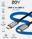 Kabel USB ZOY USB-C - USB-C 1m Czarno-srebrny (ZCCC1) 3