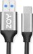 Kabel USB ZOY USB-A - USB-C 2 m Czarno-srebrny (ZCAC2) 1