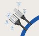 Kabel USB ZOY USB-A - USB-C 1 m Czarno-srebrny (ZCAC1) 2