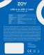 Kabel USB ZOY USB-A - USB-C 1 m Czarno-srebrny (ZCAC1) 4