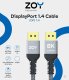 Kabel ZOY DisplayPort 1.4 1,8m + rzep ZCD18 3