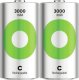 GP 1x2 GP ReCyko NiMH Accus C Baby 3000mAH, ready to use 1