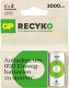 GP 1x2 GP ReCyko NiMH Accus C Baby 3000mAH, ready to use 1