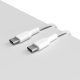 Kabel USB Puro USB-C - USB-C 1.2 m Biały (PUCUSBCUSBCFABK4WHI) 2