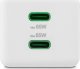 Ładowarka Hama mini 65W GAN PD/QC 2X USB-C, biała 6