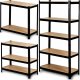 Funfit Regał metalowy magazynowy 180x90x40 cm czarny 12