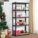 Funfit Regał metalowy magazynowy 180x90x40 cm czarny 13
