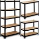 Funfit Regał metalowy magazynowy 180x90x40 cm czarny 3