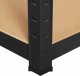 Funfit Regał metalowy magazynowy 180x90x40 cm czarny 6