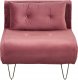 Beliani Sofa welurowa rozkładana różowa VESTFOLD 1