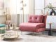 Beliani Sofa welurowa rozkładana różowa VESTFOLD 3