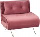 Beliani Sofa welurowa rozkładana różowa VESTFOLD 7