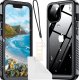 Alogy Etui do iPhone 14 wodoodporne pancerne 360 Case Hybrid ochrona aparatu obiektywów IP68 Waterproof czarne 1