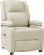 vidaXL Fotel masujący, kremowy, obity sztuczną skórą 2
