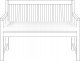 Beliani Poduszka na ławkę ogrodową 112 x 54 cm biała VIVARA 1