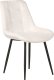 Beliani Zestaw 2 krzeseł do jadalni welurowy biały MELROSE 3