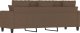 vidaXL Sofa 3-osobowa, brązowa, 180 cm, tapicerowana tkaniną 5