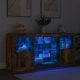 vidaXL Szafka z oświetleniem LED, przydymiony dąb, 142,5x37x67 cm 4