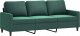 vidaXL Sofa 3-osobowa, ciemnozielony, 180 cm, obita aksamitem 6