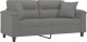 vidaXL 2-osobowa sofa z poduszkami, ciemnoszara, 140 cm, mikrofibra 3