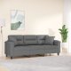 vidaXL 3-osobowa sofa z poduszkami, ciemnoszara, 180 cm, mikrofibra 1