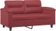 vidaXL 2-osobowa sofa, winna czerwień, 120 cm, sztuczna skóra 2