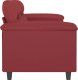 vidaXL 2-osobowa sofa, winna czerwień, 120 cm, sztuczna skóra 4