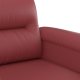 vidaXL 2-osobowa sofa, winna czerwień, 120 cm, sztuczna skóra 6