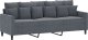 vidaXL Sofa 3-osobowa, ciemnoszara, 180 cm, obita aksamitem 6