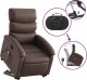 vidaXL Podnoszony fotel masujący, rozkładany, brązowy 5