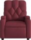 vidaXL Rozkładany fotel masujący, elektryczny, winna czerwień, tkanina 9