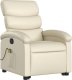 vidaXL Podnoszony fotel masujący, rozkładany, kremowy 3