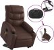 vidaXL Podnoszony fotel masujący, rozkładany, brązowy, ekoskóra 5