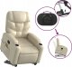vidaXL Podnoszony fotel masujący, rozkładany, kremowy 5