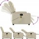 vidaXL Podnoszony fotel masujący, rozkładany, kremowy 6
