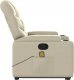 vidaXL Podnoszony fotel masujący, rozkładany, kremowy 9