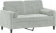 vidaXL 2-osobowa sofa z poduszkami, jasnoszara, 120 cm, aksamit 1