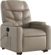 vidaXL Podnoszony fotel masujący, rozkładany, cappuccino, ekoskóra 3