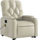 vidaXL Podnoszony fotel masujący, rozkładany, kremowy 3