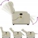 vidaXL Podnoszony fotel masujący, rozkładany, kremowy, ekoskóra 6
