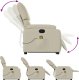 vidaXL Podnoszony fotel masujący, rozkładany, kremowy 7