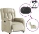 vidaXL Elektryczny fotel rozkładany, kremowy, obity sztuczną skórą 6