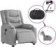 vidaXL Rozkładany fotel masujący, elektryczny, jasnoszary, tkanina 6