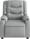 vidaXL Rozkładany fotel masujący, elektryczny, jasnoszary, tkanina 9