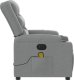 vidaXL Rozkładany fotel masujący, elektryczny, jasnoszary, tkanina 10