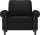 vidaXL Fotel, czarny, 60 cm, obity sztuczną skórą 3